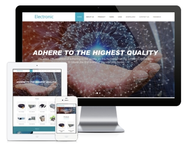 广州电子元件外贸英文网站建设